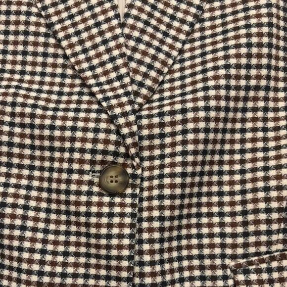 Mina Self Plaid Houndstooth Blazer Vest | Business Casual | Women’s Size M - Picture 3 of 7